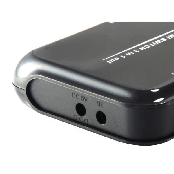 Equip 332721 HDMI-Switch, 3x, HDMI1.4, Dolby True-HD, 7.1-Kanal, Schwarz