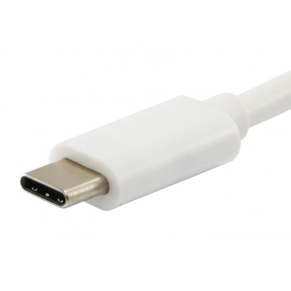 Equip 133462 USB-Typ-C-auf-VGA-Buchse, USB-A-Buchse, PD-Adapter, 1080p, 15 cm, weiß