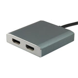 Equip 133464 USB-Typ-C-auf-2x-HDMI-Buchse-Adapter, 2160p@30 Hz, USB3.1 Gen1, Grau