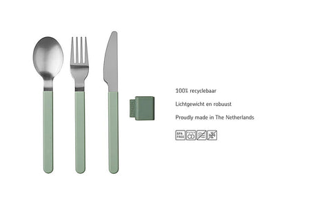 Mepal Besteckset Silueta 3-teilig - Salbei