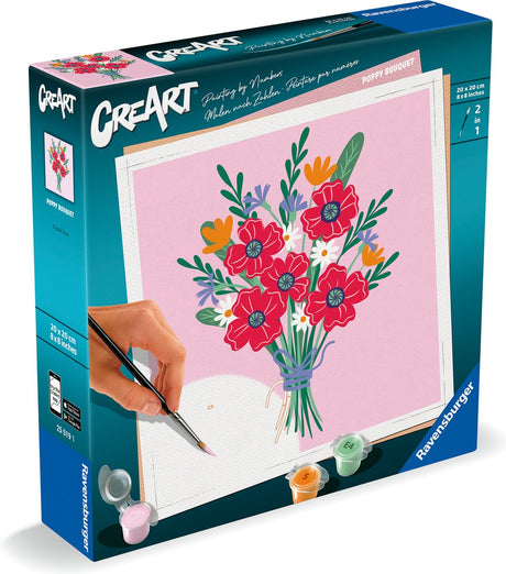 Ravensburger Creart Malen nach Zahlen – Mohnblumenstrauß