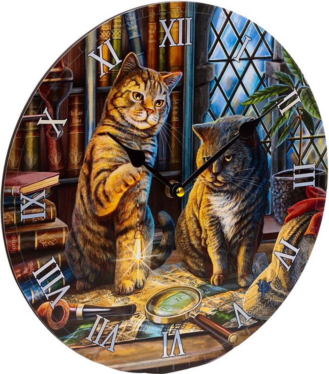 Lisa Parker Purrlock Holmes Katze bedruckte Uhr