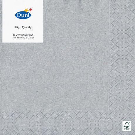 Duni Servietten silber 33x33 cm