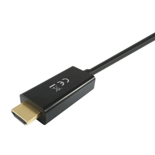 Equip 119390 Displayport-zu-HDMI-Kabel, Displayport -> HDMI, Stecker Stecker, gerade, 2 m, schwarz