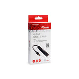 Equip 128953, 4-Port-USB-Hub, USB 3.2 Gen 1 Typ-A, 5000 Mbit/s, Schwarz