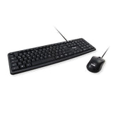 Equip 245200 kabelgebundene Tastatur- und Mauskombination, deutsches Layout, USB, QWERTZ, 105 Tasten, 1000 dpi, schwarz