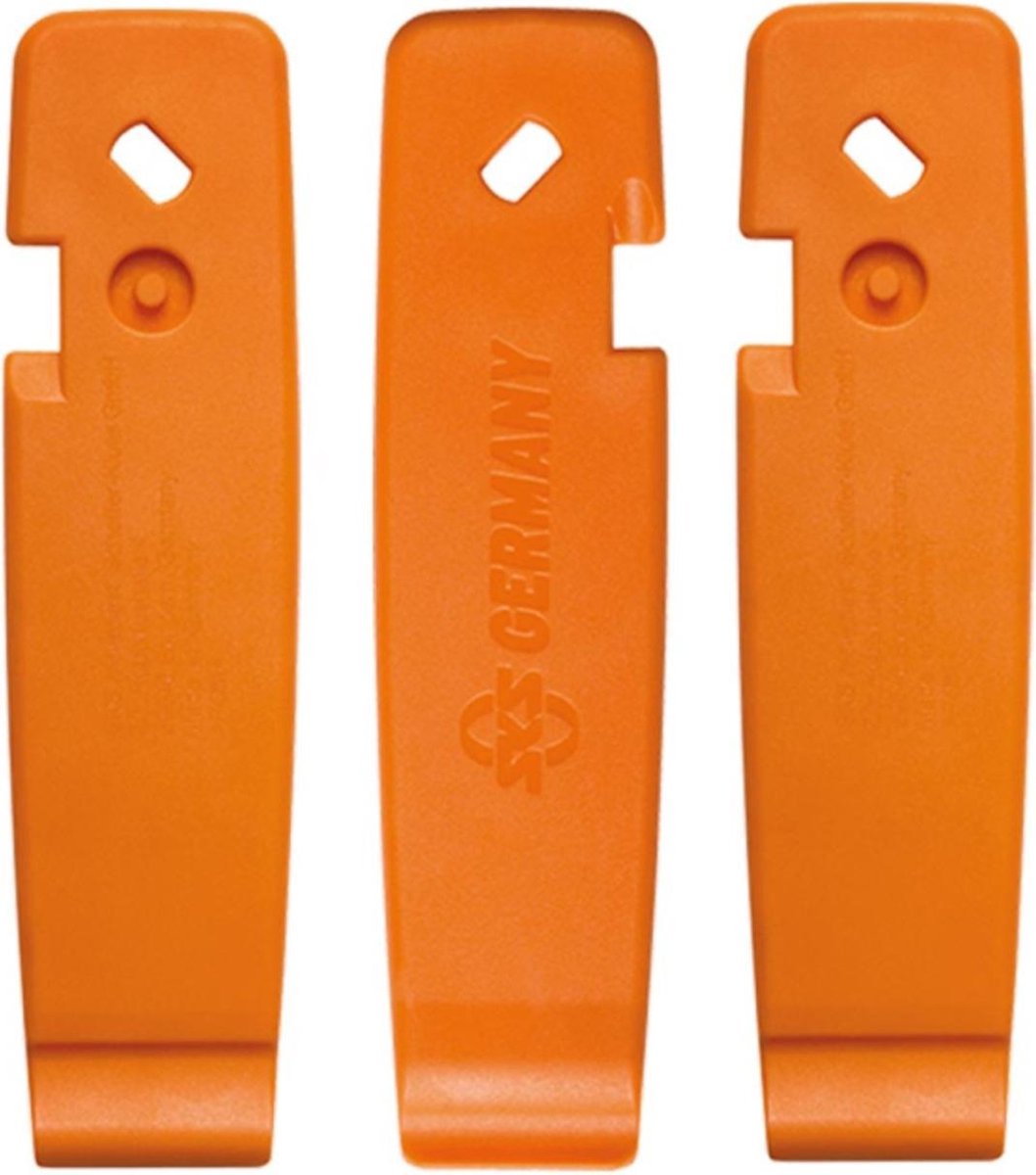 Sks Reifenheber-Set – Kunststoff – mit SV-Schlüssel und AV-Entlüfter – orange – 3-teilig