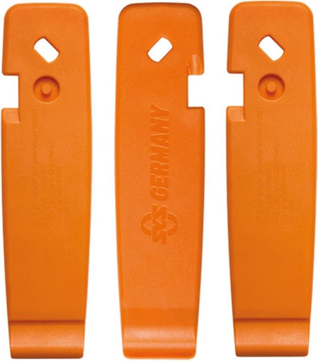 Sks Reifenheber-Set – Kunststoff – mit SV-Schlüssel und AV-Entlüfter – orange – 3-teilig