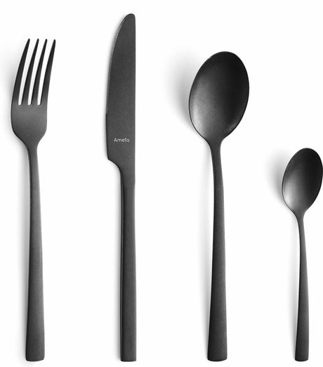 Amefa Manille Vintage - Schwarz - 16-teiliges Besteckset - 4 Personen