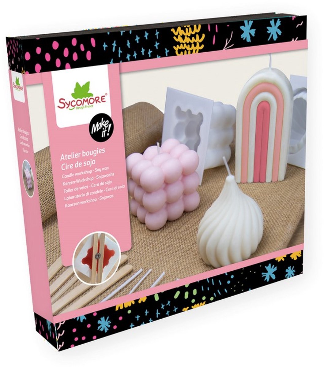 Sycomore kaarsen maken set - creatieve sojawas knutseldoos.