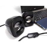 Equip 245330 Mini-USB-Lautsprecher, 2.0 Kanäle, kabelgebunden, 3 W, 90 – 20 Hz, 40 o, schwarz