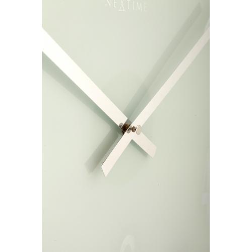Nexttime Uhr 2472 Spiegelglas, ø43 cm, Wand, weiß