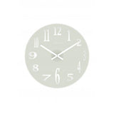 Nexttime Uhr 2472 Spiegelglas, ø43 cm, Wand, weiß