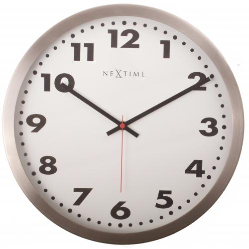 Nexttime-Uhr 2519 arabisch, ø25 cm, Wand, weiß