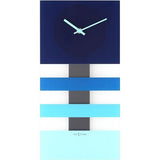 Nexttime Uhr 2855bl Bold Stripes, 38x19 cm, Wand, blau