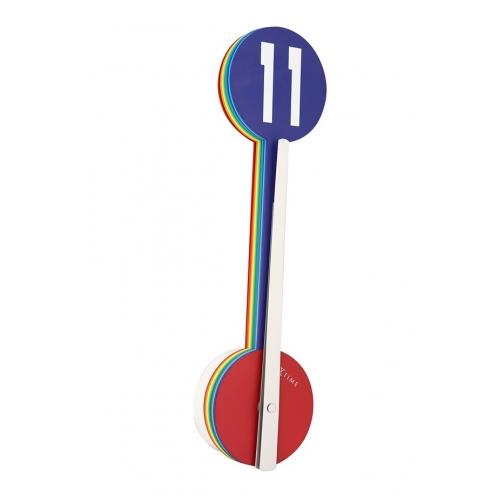 Nexttime-Uhr 2995di Farbführer, ø 60 cm, Wand, mehrfarbig
