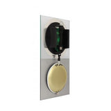 Nexttime Clock 3028 Op Clock, 16x30,2 cm, Wand, Glas, Silber