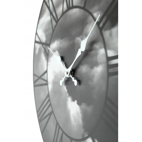 Nexttime Uhr 3037 Wolken, ø39 cm, Wand, schwarz