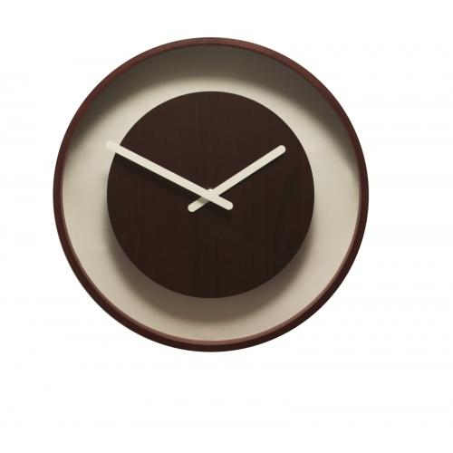 Nexttime-Uhr 3046br Holzschlaufe, ø30 cm, Wand, dunkles Holz