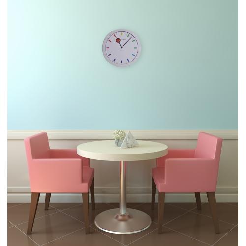 Nexttime Uhr 3048 Farbwechsel, ø28 cm, Wand, weiß mehrfarbig