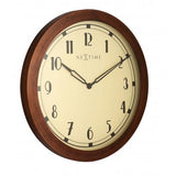 Nexttime Uhr 3057 Royal, ø60 cm, Wand, braun weiß