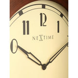 Nexttime Uhr 3057 Royal, ø60 cm, Wand, braun weiß
