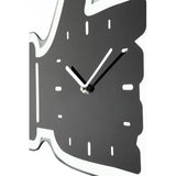 Nexttime Uhr 3072zw Daumen hoch, 40,5x41,cm, Wand, Schwarz Silber