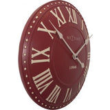 Nexttime Uhr 3083ro London römisch, ø34,5 cm, Wand, rot weiß