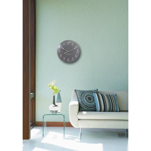 Nexttime-Uhr 3084GS London arabisch, ø34,5cm, Wand, grauweiß