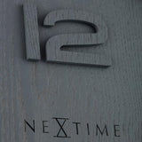 Nexttime Uhr 3095GS Holz Holz groß, ø52,8 cm, Wand, grau