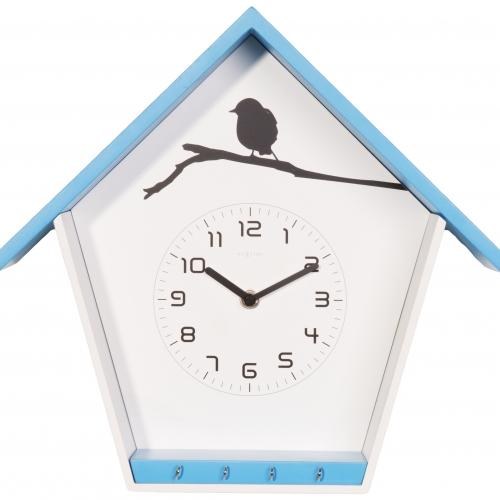 Nexttime Uhr 3109bl cuckey, 30,5x33x11 cm, Wand, blau weiß