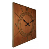 Nexttime Uhr 3112br Holz quadratisch, 50x50 cm, Wand, braun