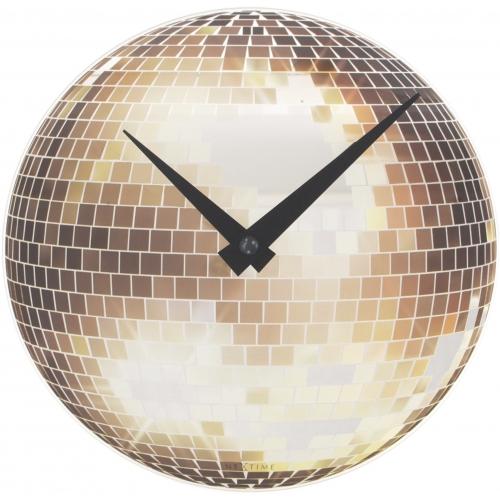 Nexttime Uhr 5172 Little Disco, ø20 cm, Wand, Silber