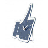 Nexttime-Uhr 5185bl Mini Thumbs Up, 20,5x21, Wand, Blausilber