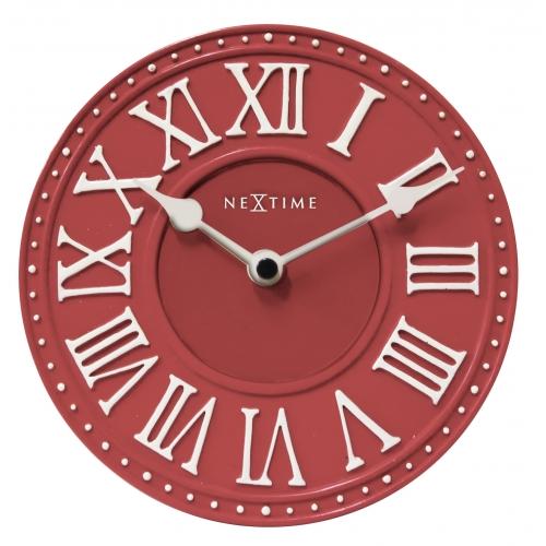 Nexttime Uhr 5187ro London Tisch, ø16 cm, Wand, rot weiß