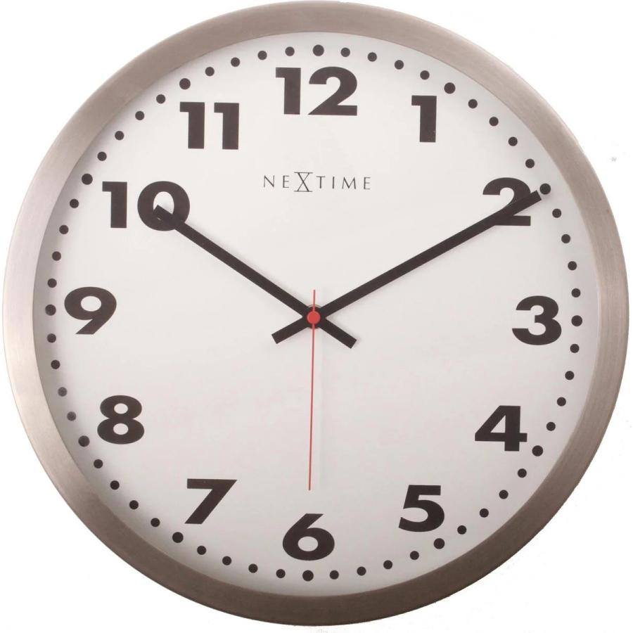 Nexttime-Uhr 8029, ø43 cm, Wand, weiß