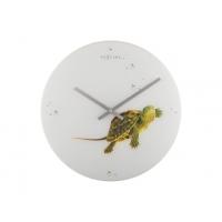 Nexttime Uhr 8137 Schildkröte, ø43 cm, Wand, weiß grün