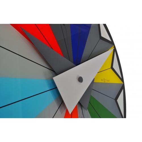 Nexttime-Uhr 8163 Zirkus, ø43 cm, Wand, schwarz mehrfarbig