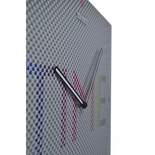 Nexttime Uhr 8165 Mystery - Zeit, 43x43 cm, Wand, Metall