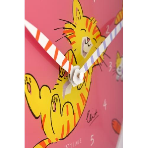 Nexttime-Uhr 8810 tickle my tummy, ø30 cm, Wand, rosa mehrfarbig