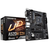 Gigabyte A520M S2H, Matx, AMD, AM4, A520, Ryzen 3 3. Generation, 64 GB, 2x Dimm DDR4, 5000 MHz, USB 3.1, M.2