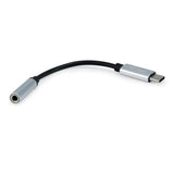 Equip 133474 USB-C-auf-3,5-mm-Audio-DAC-Adapter, USB-C, 3,5 mm, männlich weiblich, 0,15 m, schwarz, silber