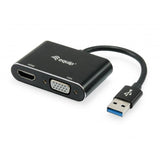 Equip 133386 USB-zu-HDMI-VGA-Adapter, USB 3.2 Gen 1 Typ A, HDMI-Ausgang, 1920 x 1080 Pixel