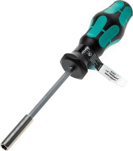 Wera 812 1 Bit-Handhalter mit starkem Permanentmagnet, 1 4 Zoll x 120 mm – 1 Stück – 05051205001