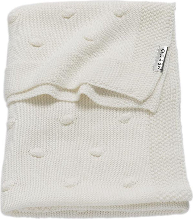 Meyco Baby Knots Kinderbettdecke – gebrochenes Weiß – 75 x 100 cm – 1,0 Tog