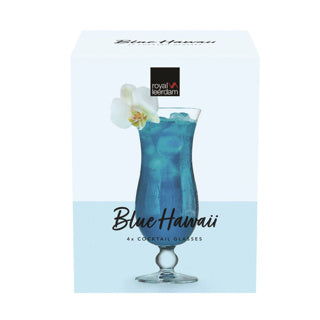 Royal Leerdam blaues Hawaii-Glas-Set 4 | 4 Stück