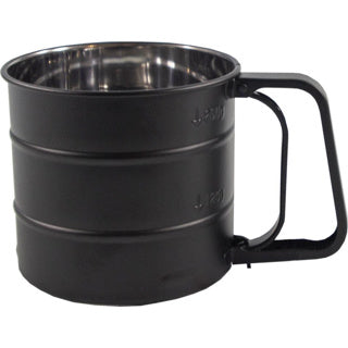 No brand Mehlsieb Edelstahl schwarz ø10 cm | 3 Stück