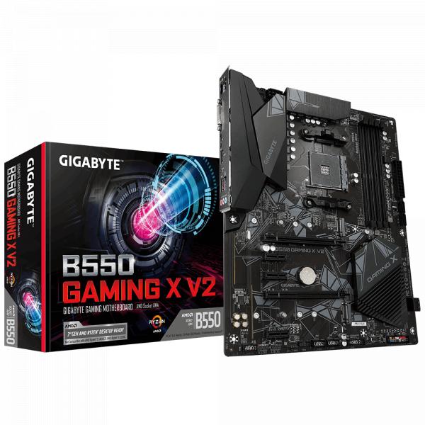 Gigabyte B550 Gaming X V2, ATX, AMD Ryzen, AM4, 4x DDR4, 3200 MHz, M.2, 100 GBE, U/min