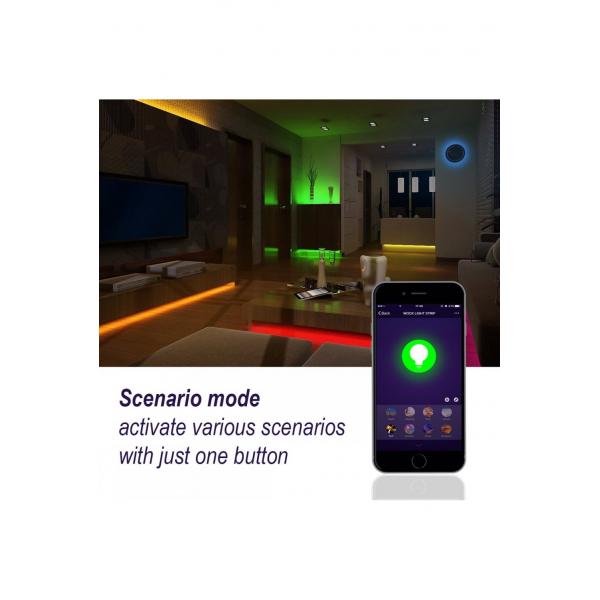Woox r5093 intelligenter LED-Streifen, 5 m, 1000 lm, Vollfarb-RGB + Warmweiß 1000