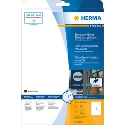 Herma Special – wetterfeste, selbstklebende, entfernbare matte Etiketten – weiß – 210 x 297 mm 20 Etikett(en) (20 Bögen x 1)